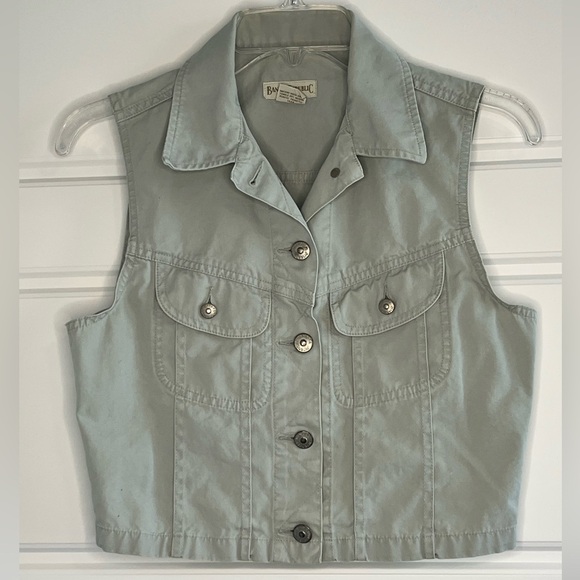 Vintage Banana Republic 100% Cotton Vest Full Button Sz XS Cowgirl Western - Picture 1 of 11